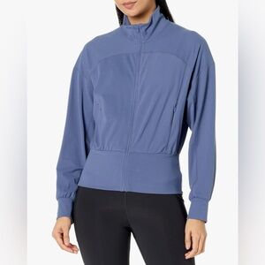 NWT Sweaty Betty Women’s super soft zip up bomber in Endless blue XS‎